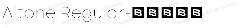 Altone Regular字体转换